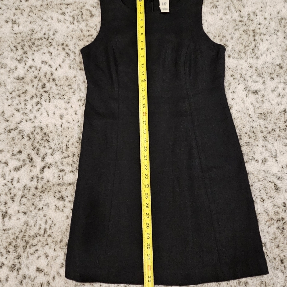 Gap SZ 6 100% Linen Black Career Sheath Dress With Matching Jacket Blazer - Picture 12 of 15